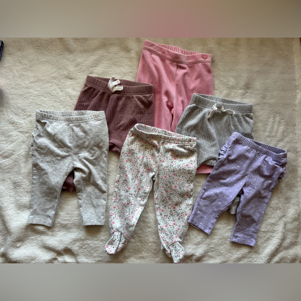 Carter's Kids Leggings Set - Pink, Purple, Gray, Cream